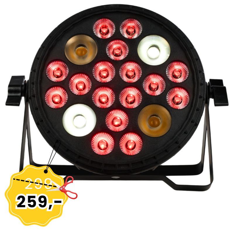 LIGHT4ME MULTIPAR 416 RGB-UV+WW/CW reflektor sceniczny oświetlenie LED na imprezę dekoracja światłem pilot