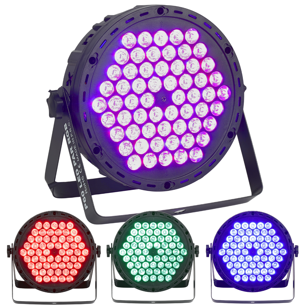 LIGHT4ME P60 LED PAR RGB reflektor sceniczny efekt oświetleniowy 60x0,9W LED
