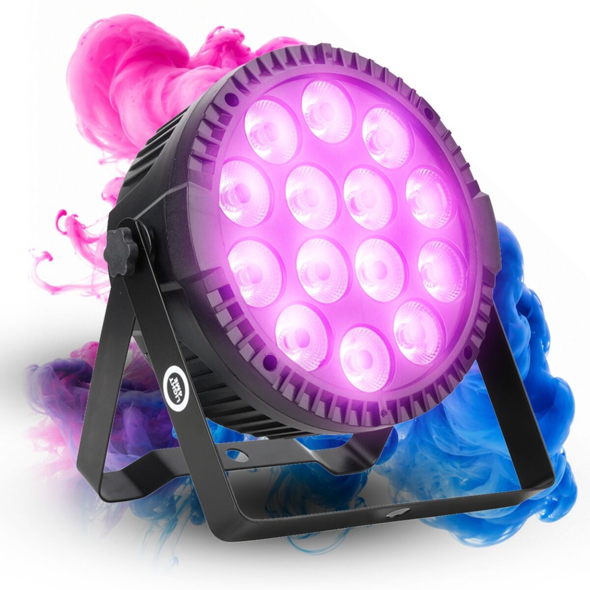 LIGHT4ME PAR RGBA 14x6W IR reflektor sceniczny oświetlenie LED DMX pilot bezprzewodowy uchwyt montażowy