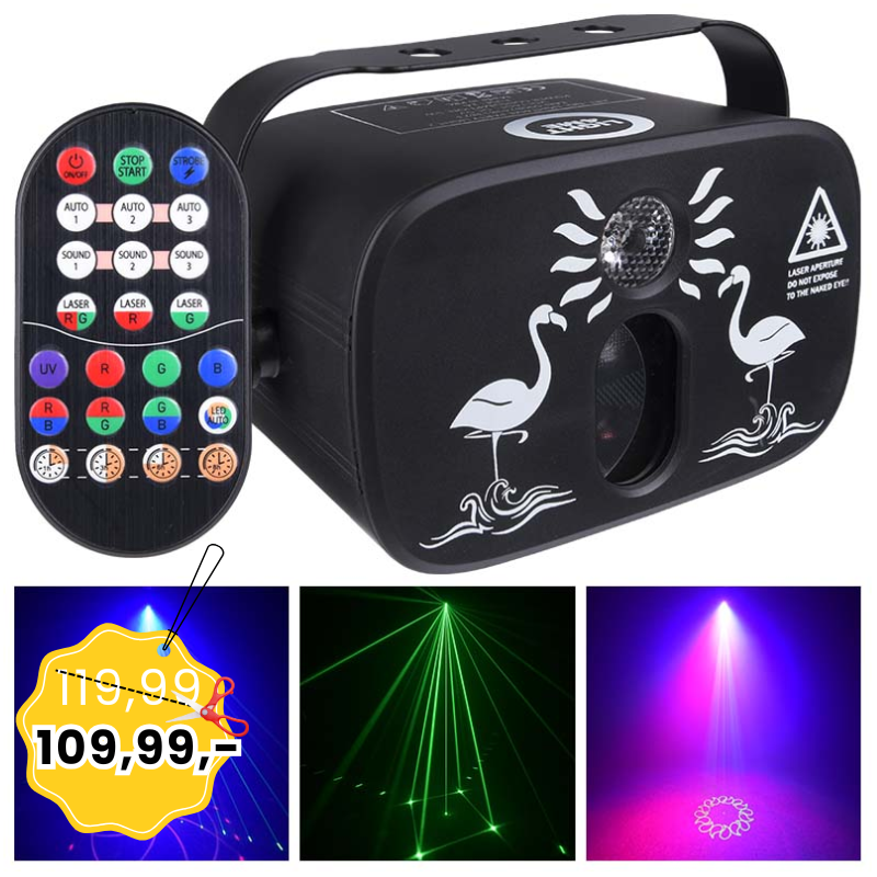 LIGHT4ME PARTY LIGHT 2 efekt LED oświetlenie disco laser