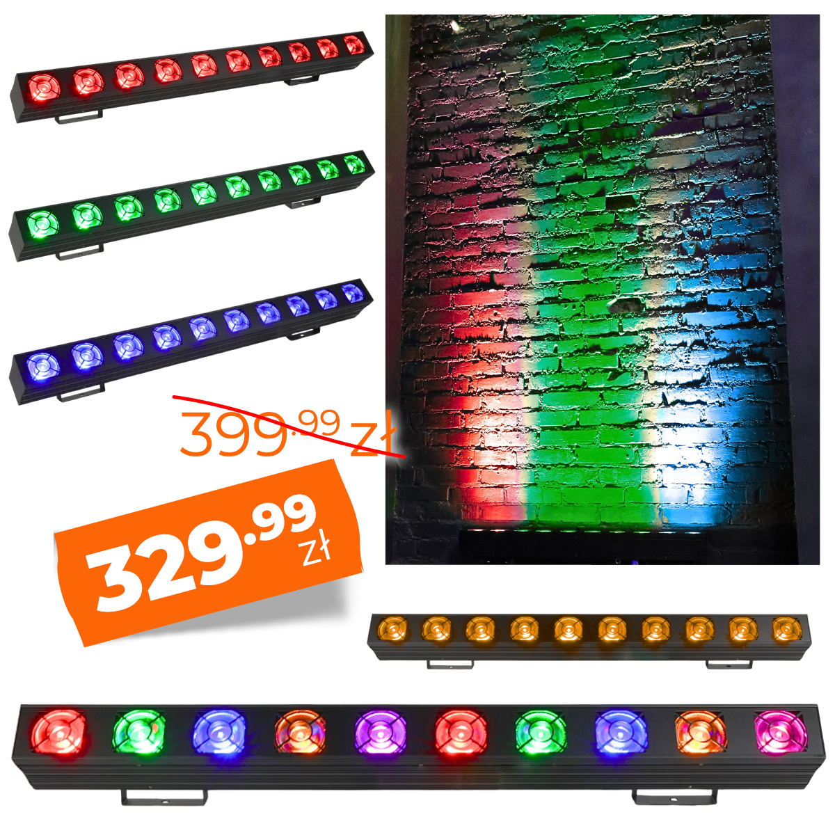 LIGHT4ME PIXEL 1020 RGBA listwa oświetleniowa belka LED oświetlenie sceniczne 10x20W SMD5060