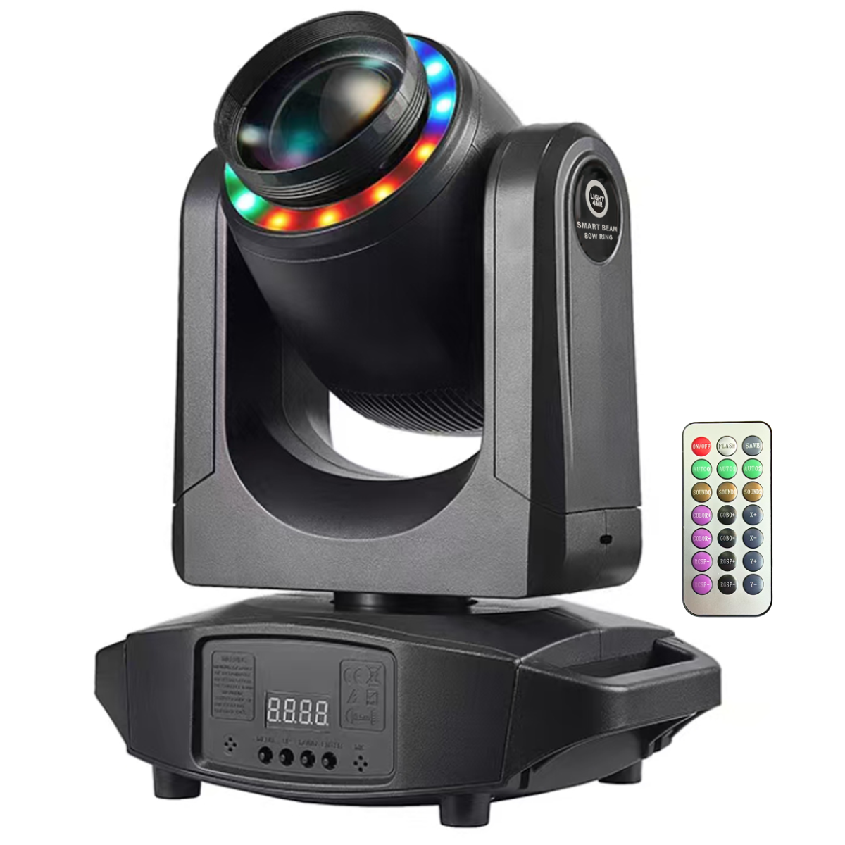 LIGHT4ME SMART BEAM 80W RING moving head LED stage lighting ring effect 12x0.3W RGB SMD5050 LED wireless remote control
