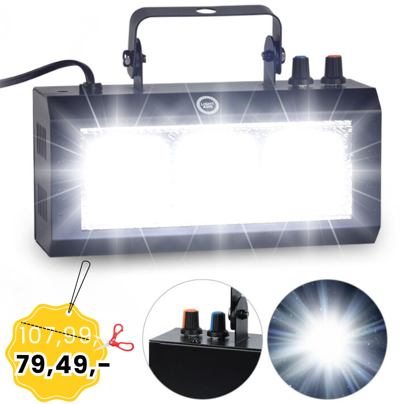 LIGHT4ME STROBE 60W stroboskop imprezowy dyskotekowy białe światło efekt świetlny LED