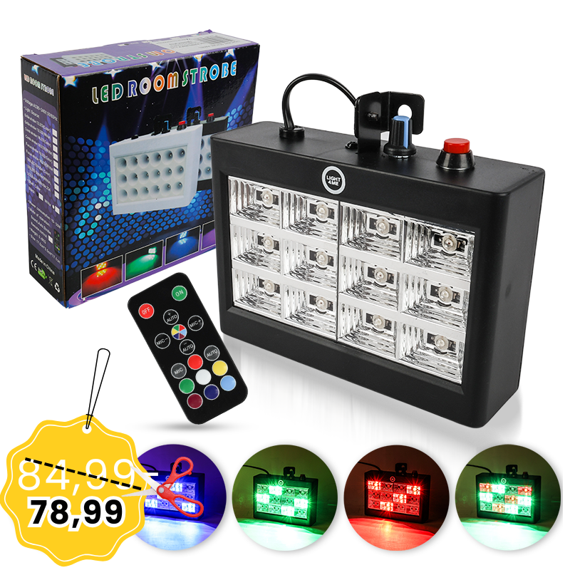 LIGHT4ME STROBE PANEL stroboskop RGB oświetlenie dyskotekowe blinder efekt świetlny LED