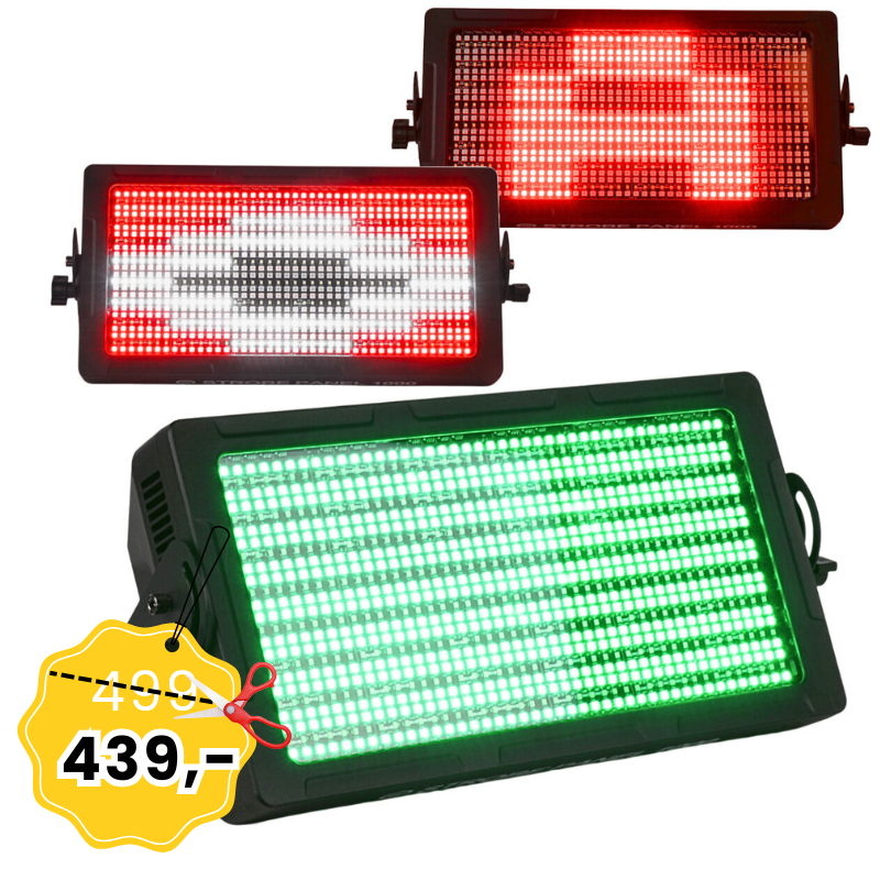 LIGHT4ME STROBE PANEL 1000 stroboskop oświetlenie sceniczne oświetlacz LED 672x0,2W RGB SMD5050 + 336x0,5W CW SMD2835