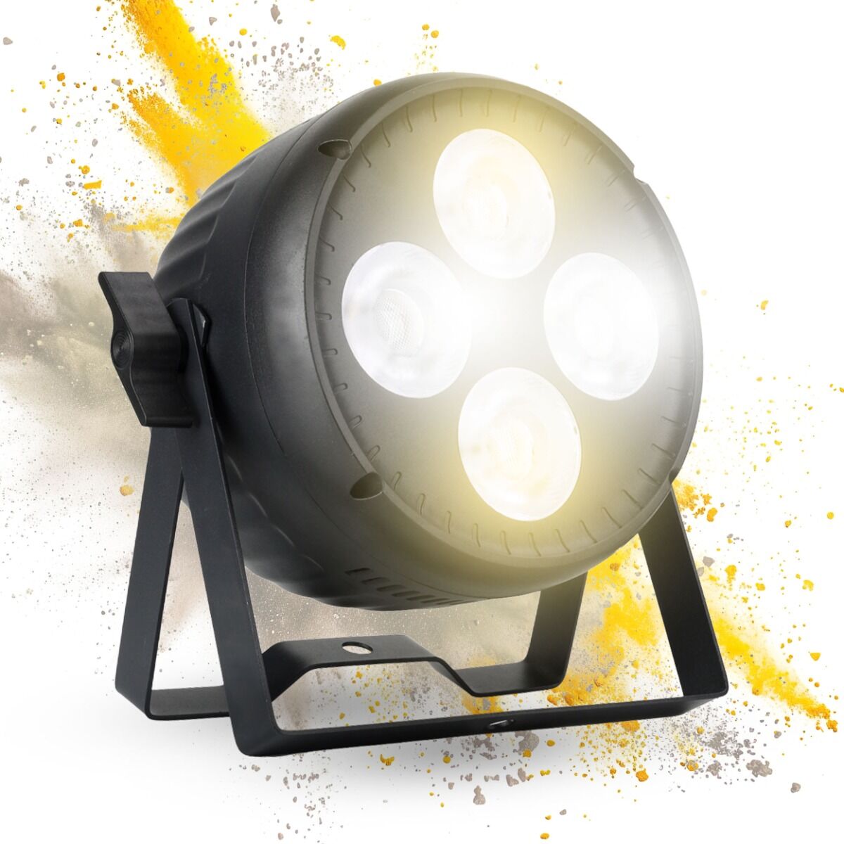 LIGHT4ME VENOM PAR COB CW WW 4x50W reflektor sceniczny oświetlenie imprezowe DJ LED DMX ciepła/zimna biel sterowanie dźwiękiem uchwyt montażowy