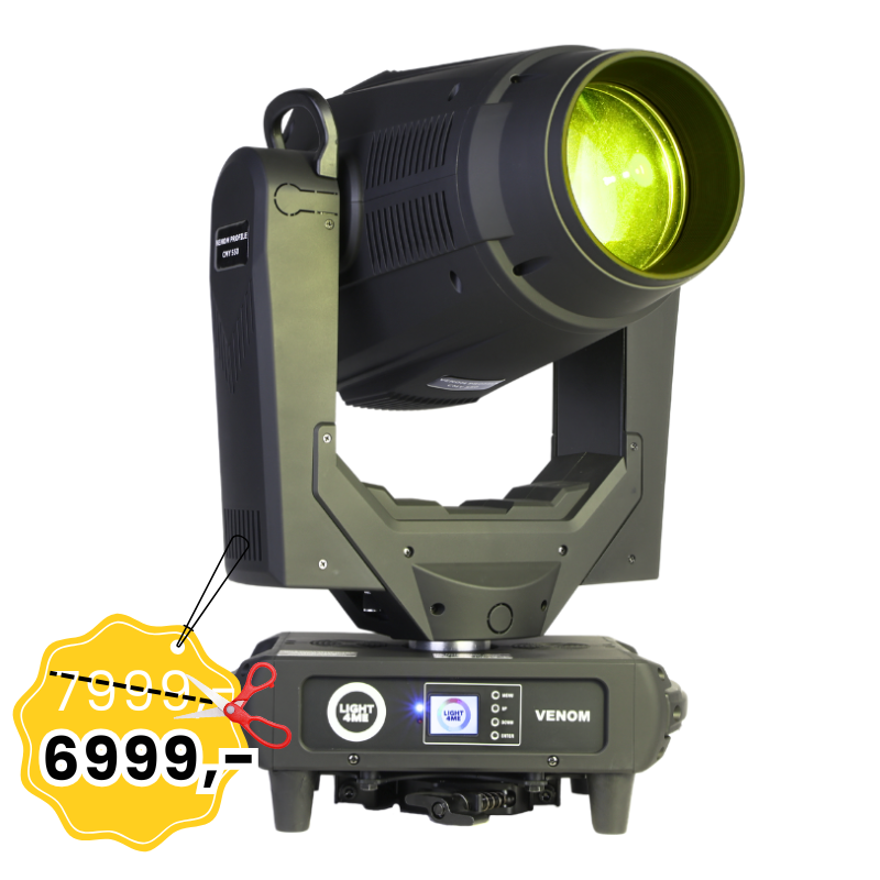 LIGHT4ME VENOM PROFILE CMY 550 głowica profilowa LED spot beam wash