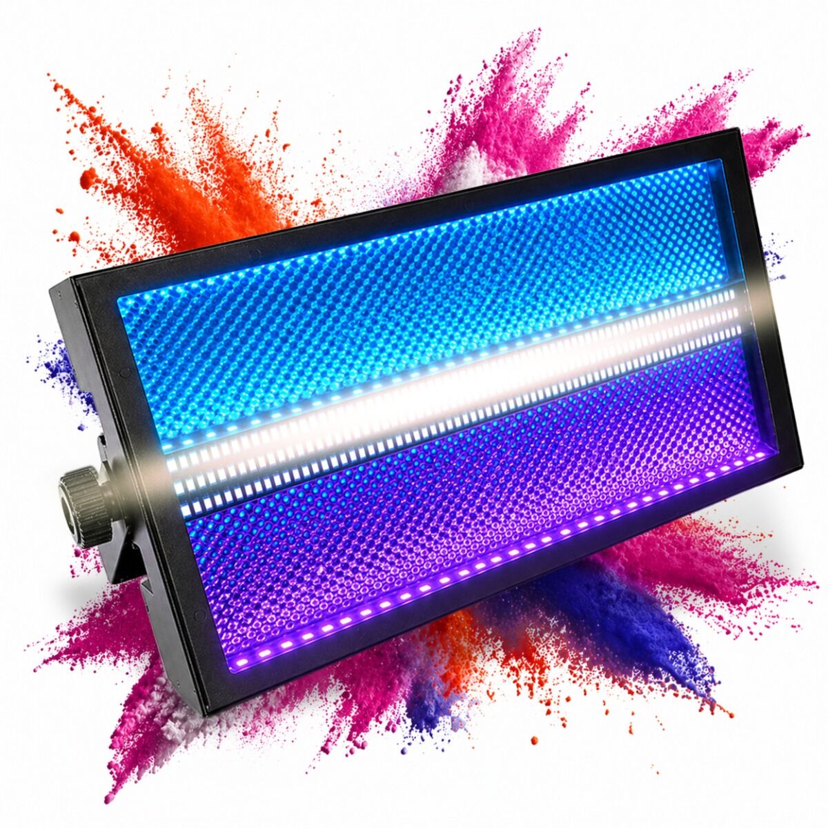 LIGHT4ME VENOM STROBE V2 stroboskopowy efekt oświetleniowy LED DMX 216x0,3W CW + 144x0,3W RGB uchwyt montażowy