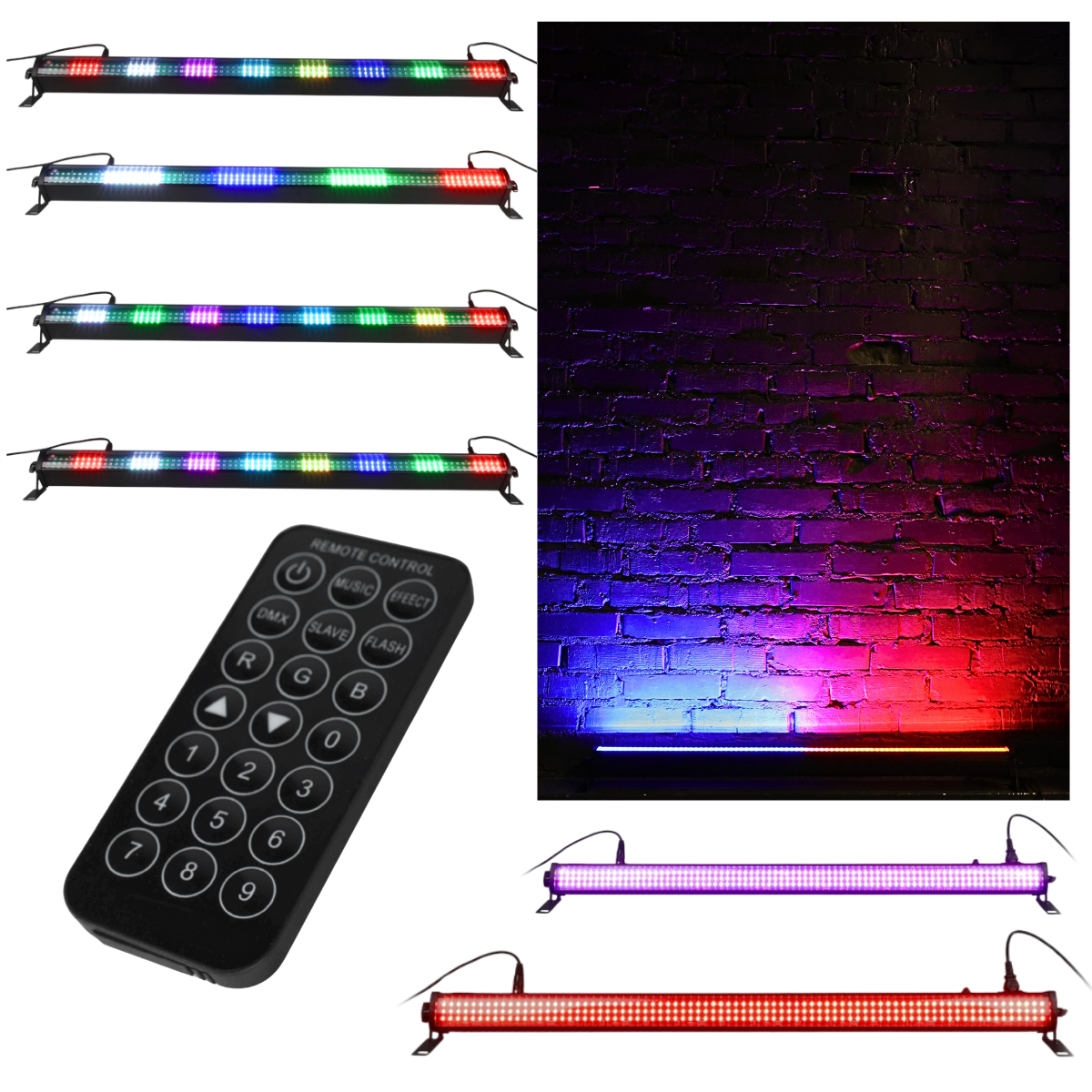 LIGHT4ME WASH BAR 240/16 IR SMD listwa oświetleniowa wall washer dekoracja światłem 240x1,5W RGB SMD5050 LED