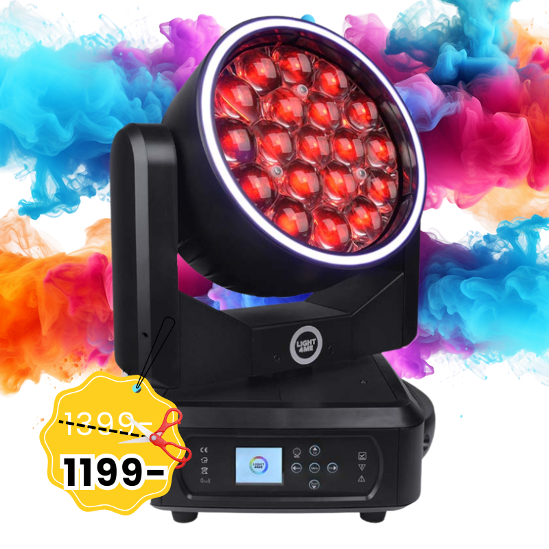 LIGHT4ME ZOOM WASH 19X15 RING głowica ruchoma LED oświetlenie sceniczne