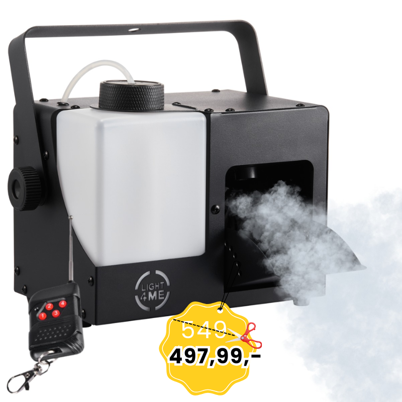 LIGHT4ME FAZE 500W generator wytwornica dymu mgły DMX pilot bezprzewodowy uchwyt montażowy