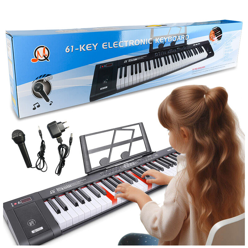 MQ 6151L KEYBOARD edukacyjny podświetlane klawisze organy dla dzieci do nauki gry mikrofon