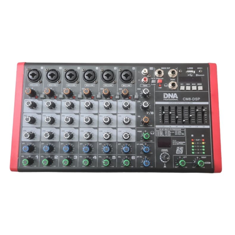 DNA CM8-DSP mikser audio USB MP3 Bluetooth Phantom POWYSTAWOWY