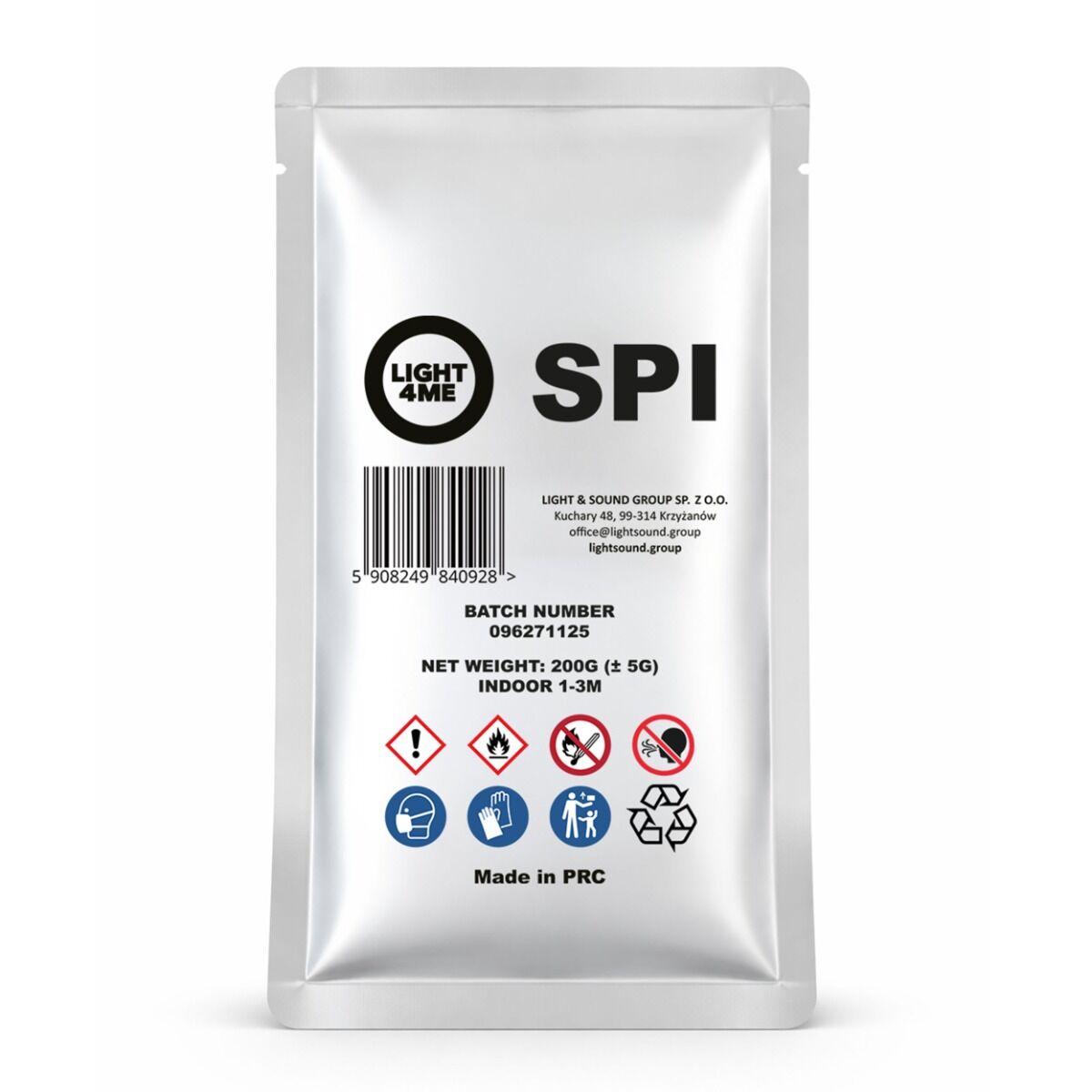 LIGHT4ME SPI granulat pirotechniczny do wytwornicy iskier na bazie tytanu 200 g emisja iskier 1-3 m