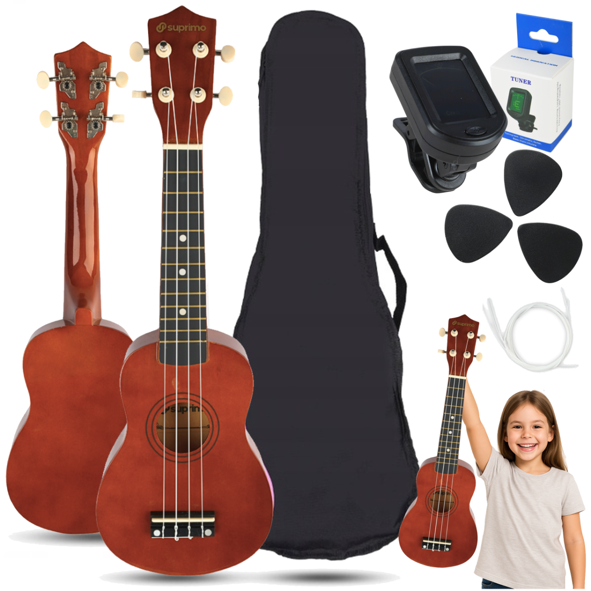 SUPRIMO UK21 SET DW ukulele sopranowe 21
