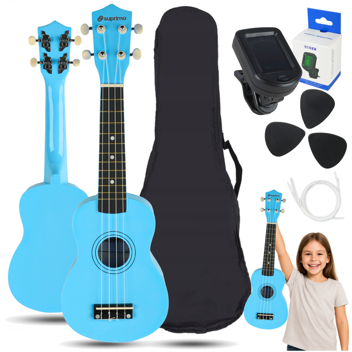 SUPRIMO UK21 SET LB ukulele sopranowe 21