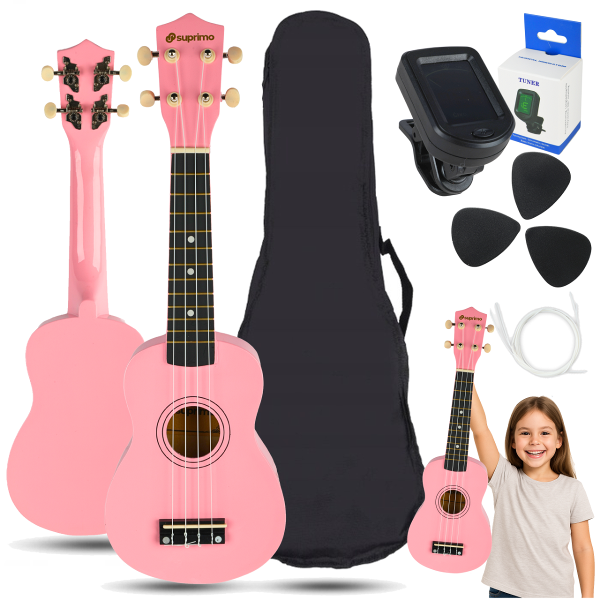 SUPRIMO UK21 SET PK ukulele sopranowe 21