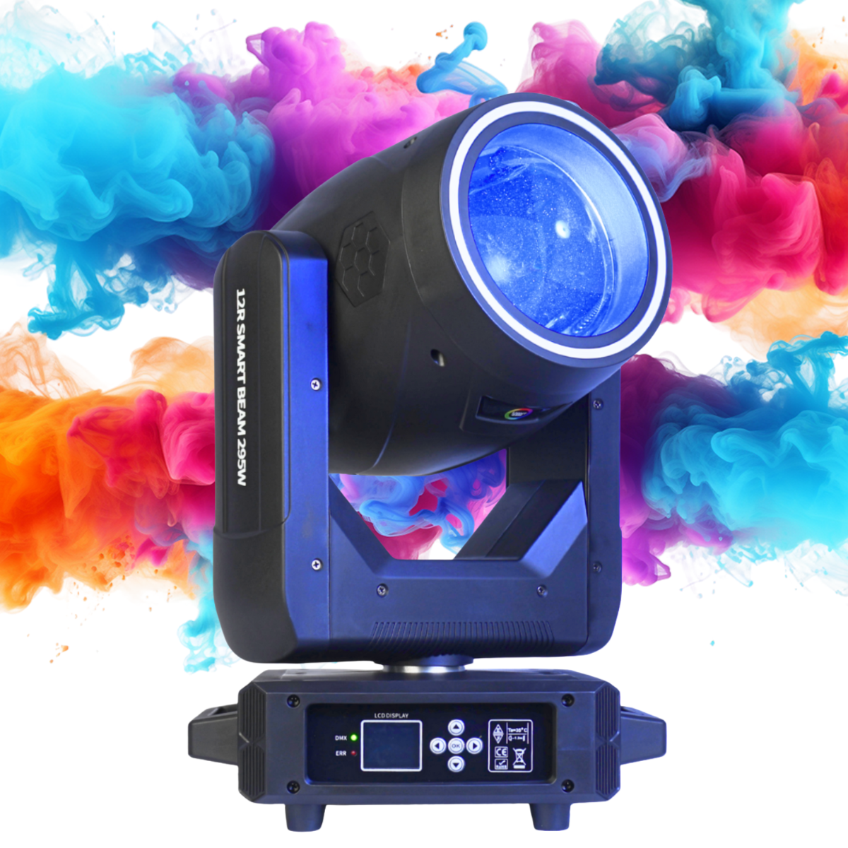 LIGHT4ME 12R SMART BEAM 295W głowica ruchoma lampa wyładowcza oświetlenie sceniczne efekt ring 31x0,2W RGB LED