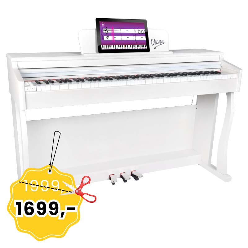 V-TONE BL-8808 WH pianino cyfrowe do nauki USB MIDI białe