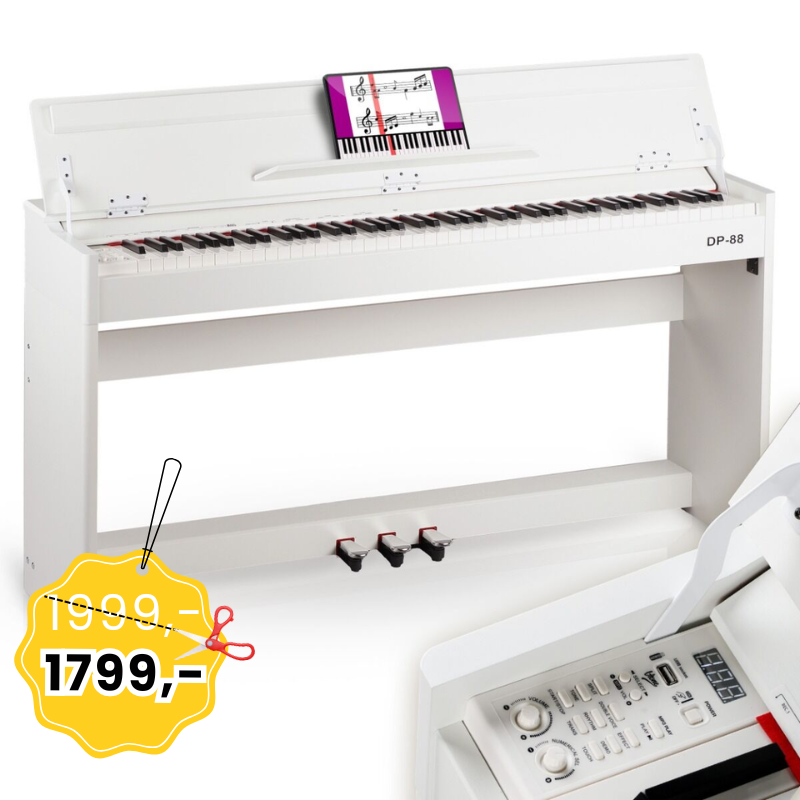 V-TONE DP-88 WH białe pianino cyfrowe ze statywem drewnianym