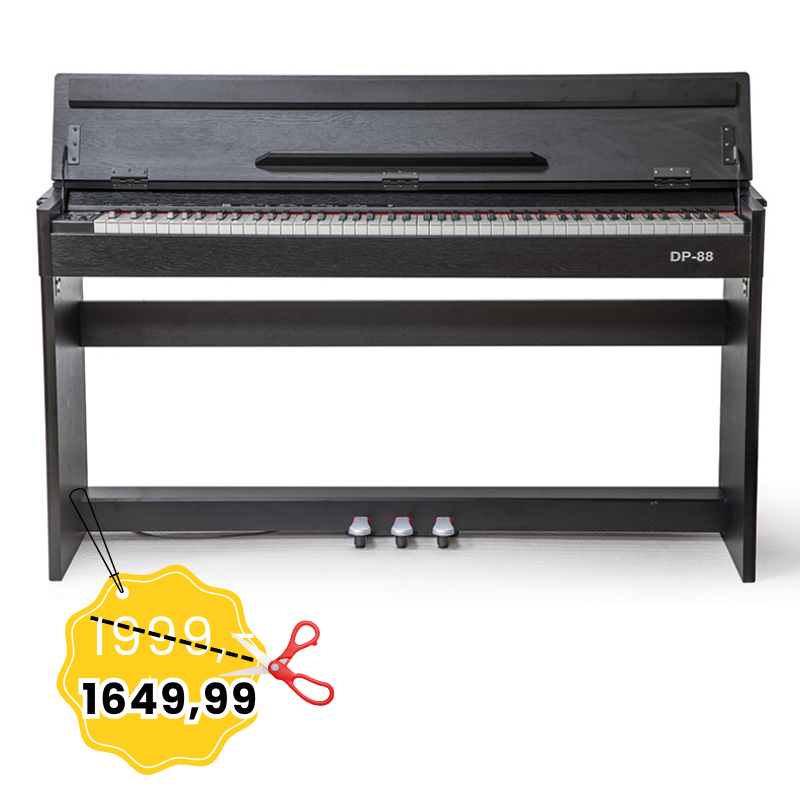 V-TONE DP-88 BK czarne pianino cyfrowe ze statywem drewnianym
