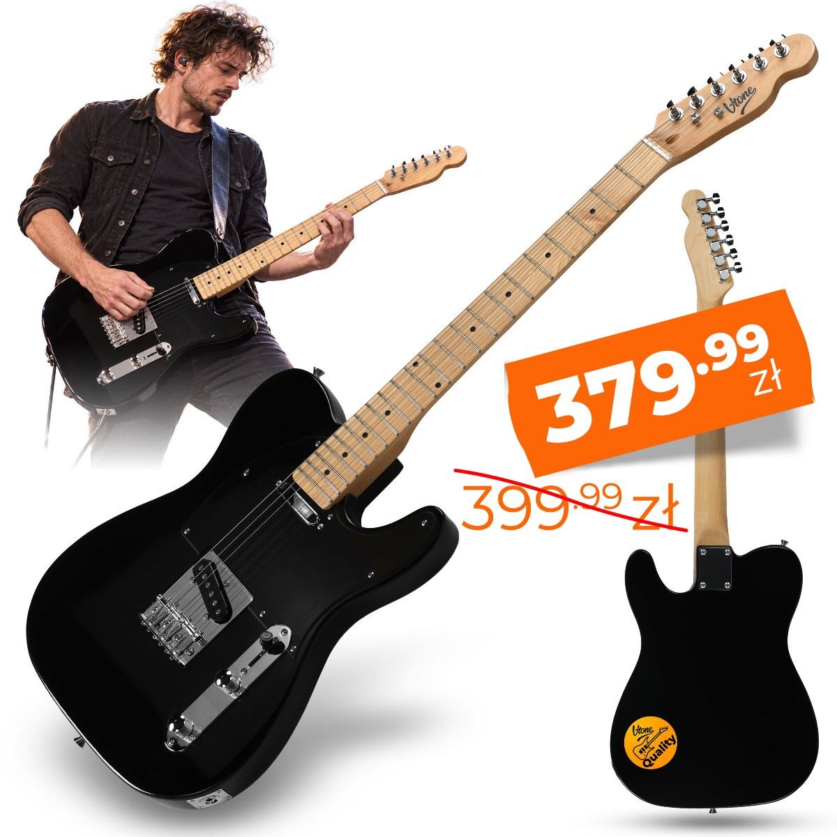 V-TONE ETL39 BK gitara elektryczna 4/4 telecaster 39