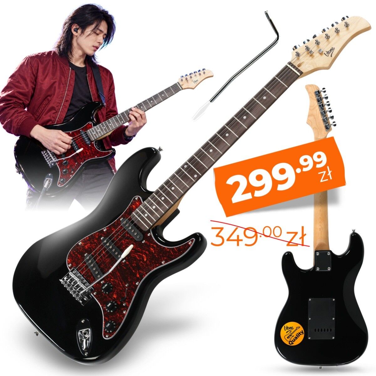 V-TONE GST39 BK gitara elektryczna 4/4 stratocaster 39