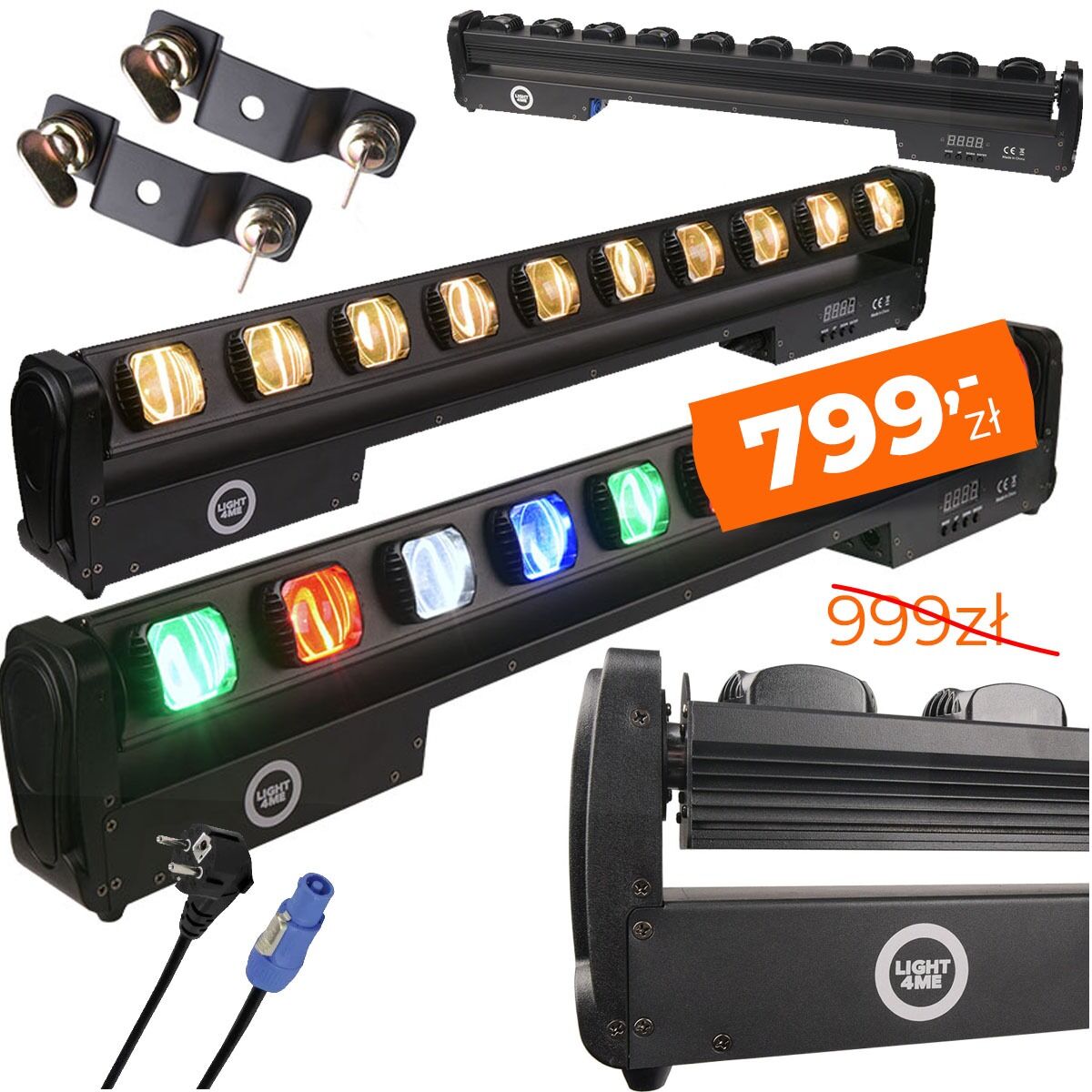 LIGHT4ME SWEEPER BAR 10x15 RGBW ruchoma belka oświetleniowa listwa LED