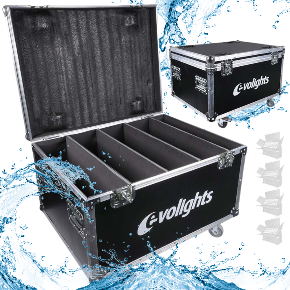 EVOLIGHTS 60x10W RGBW LED WALL WASHER CASE na 4 naświetlacze zewnętrzne IP65