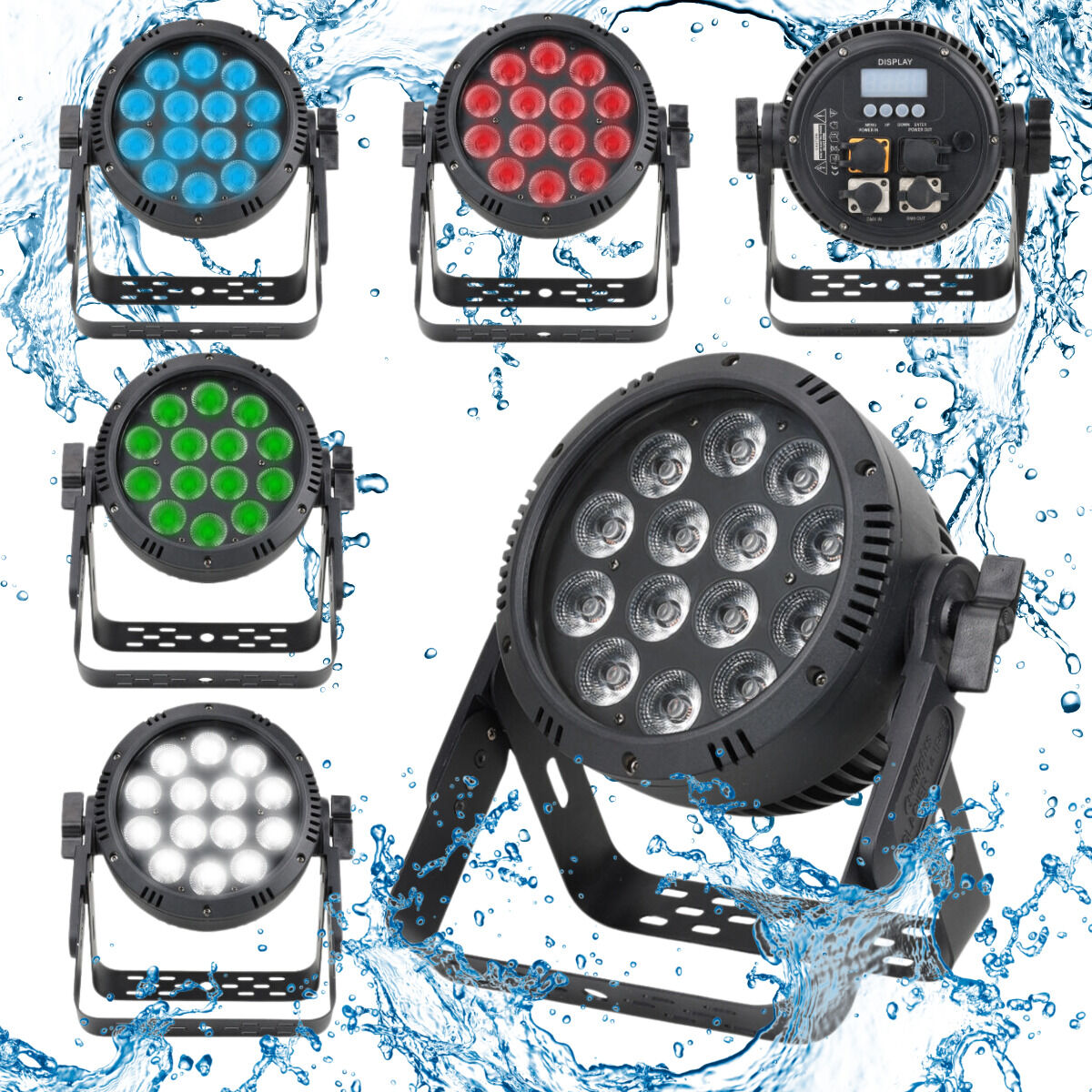 EVOLIGHTS GLACIER 14 IP65 reflektor par sceniczne oświetlenie zewnętrzne 14x15W RGBW LED